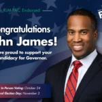 Congratulations John James